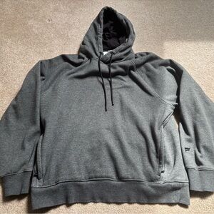 Fabletics Men's The Lightweight Go-To Hoodie in Dark Grey Size XL